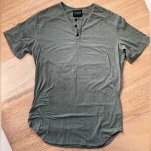 Cuts AO Curved Hem Elongated Henley